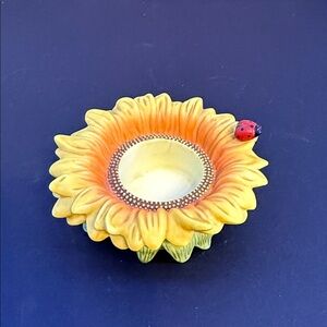 PartyLite Sunflower Ladybug Tea Light Candle Holder.
